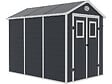 HABITAT ET JARDIN - Abri de jardin résine "Texas" - 5.23 m² - kit d'ancrage inclus  - Anthracite - vignette