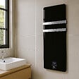 SANNOVER - Sèche-Serviette Electrique en Verre mural Omiros Sannover 850 W Noir - vignette