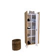 HABITAT ET JARDIN - Meuble multi-usages en bois "Ilgim" - 50 x 31 x 140 cm - Blanc - vignette