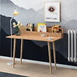 HABITAT ET JARDIN - Bureau avec étagère en bois "Rammi" - 100 x 60 x 94 cm - Marron - vignette