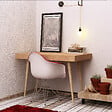 HABITAT ET JARDIN - Bureau en bois "Valencia" - 100 x 60 x 74 cm - Marron - vignette
