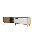 HABITAT ET JARDIN - Meuble TV en bois "Exxen" - 180 x 35 x 53 cm - Blanc - vignette
