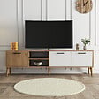 HABITAT ET JARDIN - Meuble TV en bois "Exxen" - 180 x 35 x 53 cm - Blanc - vignette