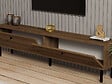 HABITAT ET JARDIN - Meuble TV en bois "Nantes" - 160 x 25 x 37 cm - Marron - vignette