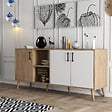 HABITAT ET JARDIN - Buffet en bois "Exxen" - 180 x 45 x 80 cm - Blanc - vignette