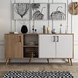 HABITAT ET JARDIN - Buffet en bois "Exxen" - 180 x 45 x 80 cm - Blanc - vignette