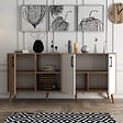 HABITAT ET JARDIN - Buffet en bois "Exxen" - 180 x 45 x 80 cm - Blanc - vignette