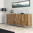 HABITAT ET JARDIN - Buffet en bois "Elegante" - 180 x 45 x 80 cm - Marron - vignette