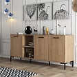 HABITAT ET JARDIN - Buffet en bois "Aurora" - 180 x 45 x 80 cm - Marron - vignette