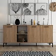 HABITAT ET JARDIN - Buffet en bois "Aurora" - 180 x 45 x 80 cm - Marron - vignette
