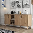 HABITAT ET JARDIN - Buffet en bois "Exxen" - 180 x 45 x 80 cm - Marron - vignette