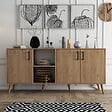 HABITAT ET JARDIN - Buffet en bois "Exxen" - 180 x 45 x 80 cm - Marron - vignette