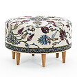 HABITAT ET JARDIN - Pouf en bois "Rimini" - 65 x 65 x 40 cm - Blanc - vignette