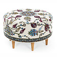 HABITAT ET JARDIN - Pouf en bois "Rimini" - 65 x 65 x 40 cm - Blanc - vignette