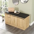 HABITAT ET JARDIN - Meuble à chaussures en bois "Mirko" - 90 x 35 x 45 cm - Beige - vignette