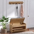 HABITAT ET JARDIN - Meuble à chaussures avec banc en bois "Boby" - 80 x 35 x 42 cm - Beige - vignette