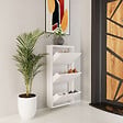 HABITAT ET JARDIN - Meuble à chaussures en métal "Luna" - 50 x 15 x 103 cm - Blanc - vignette