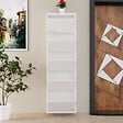 HABITAT ET JARDIN - Meuble à chaussures en métal "Ayse" - 50 x 15 x 169 cm - Blanc - vignette