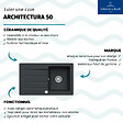 VILLEROY ET BOCH - Evier  Architectura 50 Pure Black - Vidage automatique inclus - vignette