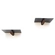 HABITAT ET JARDIN - Lot de 2 étagères murales en métal "WR042" - 21 x 6 x 15 cm - Noir - vignette