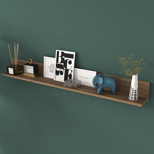 HABITAT ET JARDIN - Étagère murale en bois "Eno" - 135 x 13 x 15 cm - Marron - large