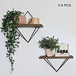 HABITAT ET JARDIN - Étagères murales en bois en bois "WR046" - 30 x 14 x 30 cm - Marron - vignette