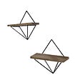 HABITAT ET JARDIN - Étagères murales en bois en bois "WR046" - 30 x 14 x 30 cm - Marron - vignette