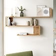 HABITAT ET JARDIN - Étagère murale en bois "Wlad" - 120 x 14 x 71 cm - Marron - vignette
