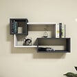 HABITAT ET JARDIN - Étagère murale en bois "Afro" - 90 x 20 x 51 cm - Gris anthracite - vignette