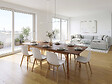 HABITAT ET JARDIN - Table repas extensible en bois 160/210 cm "Prisma" - 8 places - Marron - vignette