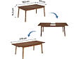 HABITAT ET JARDIN - Table repas extensible en bois 160/210 cm "Prisma" - 8 places - Marron - vignette