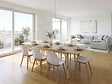 HABITAT ET JARDIN - Table repas extensible en bois 160/210 cm "Prisma" - 8 places - Beige - vignette