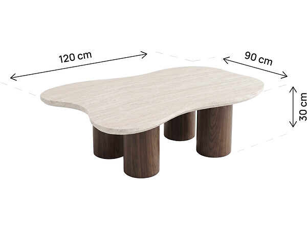 HABITAT ET JARDIN - Table basse en bois design "Lya" - 120 cm - Marron - large