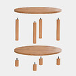 HABITAT ET JARDIN - Table basse ronde en bois "Roby" - 70 x 70 x 43 cm - Marron - vignette