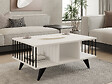 HABITAT ET JARDIN - Table basse en bois "Bert" - 90 x 60 x 40 cm - Blanc - vignette