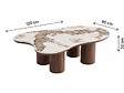 HABITAT ET JARDIN - Table basse en bois avec plateau en céramique "Kora" - 120 cm - Marron - vignette