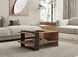 HABITAT ET JARDIN - Table basse en bois "Ova" - 80 x 55 x 35 cm - Marron - vignette