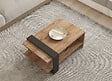 HABITAT ET JARDIN - Table basse en bois "Ova" - 80 x 55 x 35 cm - Marron - vignette