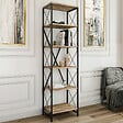 HABITAT ET JARDIN - Bibliothèque en bois "Suadiye" - 50 x 30 x 180 cm - Marron - vignette
