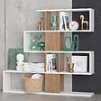 HABITAT ET JARDIN - Bibliothèque en bois "Karlin" - 120 x 20 x 109 cm - Blanc - vignette