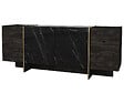 HABITAT ET JARDIN - Buffet en bois "Veyron" - 180 x 46 x 75 cm - Noir Or - vignette