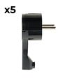 ZENITECH - Lot de 5 fiches mâles 16A extraplate - Noire - Zenitech - vignette