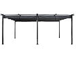 HABITAT ET JARDIN - Pergola en métal avec toit rétractable - 3 x 6 m - Anthracite - vignette