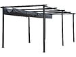 HABITAT ET JARDIN - Pergola en métal avec toit rétractable - 3 x 6 m - Anthracite - vignette