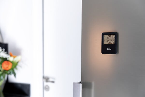 OTIO - Lot de 2 thermomètres hygromètres magnétiques LCD - Noir - Otio - large