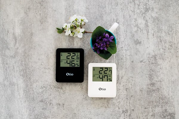 OTIO - Lot de 2 thermomètres hygromètres magnétiques LCD - Noir - Otio - large