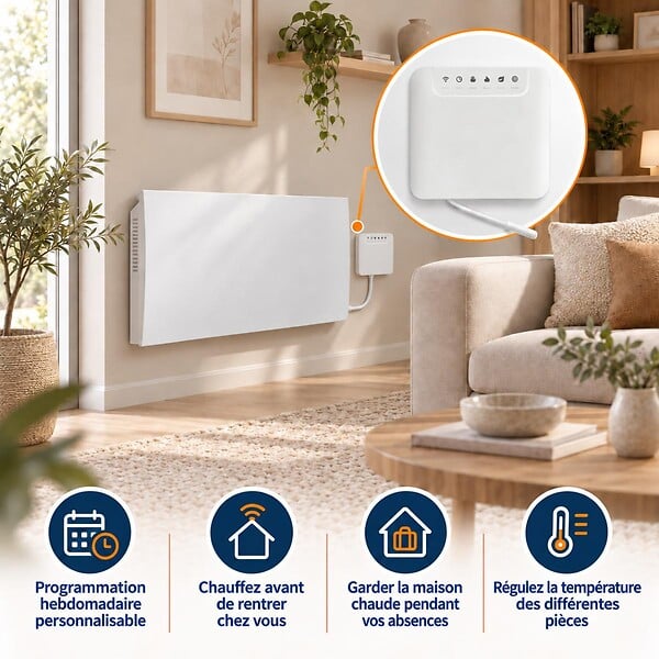 VOLTMAN - Thermostat électronique connecté WiFi - compatible réglementation 2030 - Voltman - large