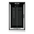 AURLANE - Cabine de douche Hydromassante 115x90x218 cm - Porte coulissante - Fonds & Profilés Noir Mat - vignette