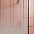 AURLANE - Paroi de douche 140x200cm - Verre degrade blanc effet brume - Encadrement noir mat - NEPHELIE - vignette
