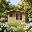 SOLID - Abri de jardin en bois autoclave Morzine S8982-1 - Intérieur : 10,99m2 - L.388xP.328cm - vignette